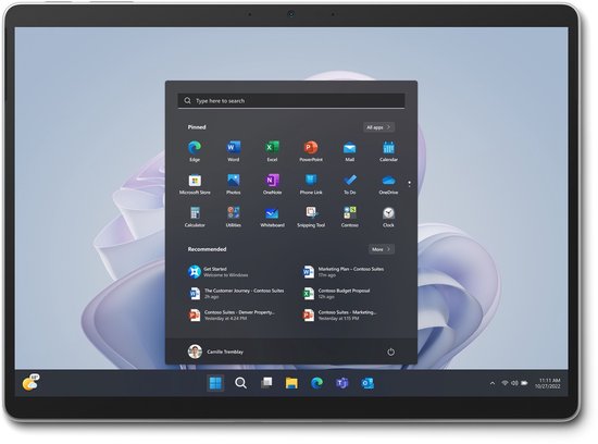 Microsoft Surface Pro 9 128 GB 33 cm (13") Intel® Core™ i5 8 GB Wi-Fi 6E (802.11ax) Windows 11 Pro Platina