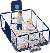 Speelbox - Grote Grondbox - Kruipbox - Baby Playpen - Basis - Kinderbox - 181x122x61cm - Blauw