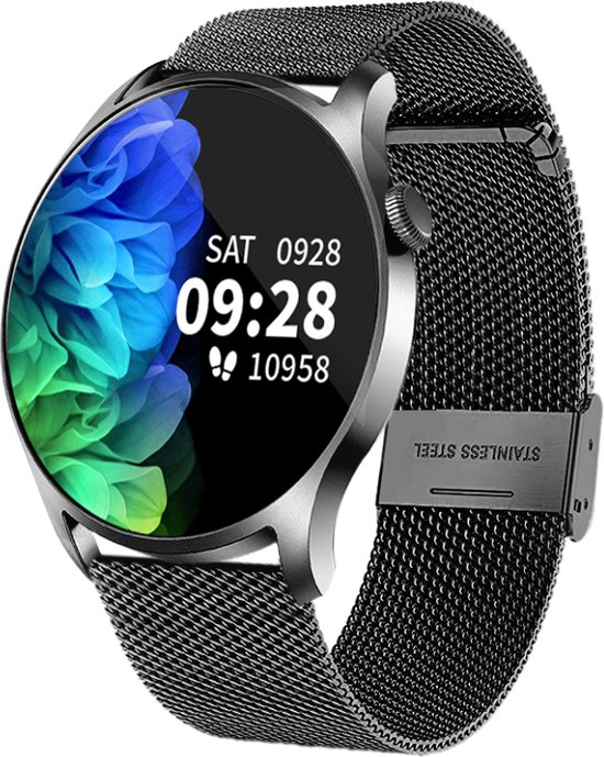 AVALUE Smartwatch Dames & Heren - Horloge geschikt voor iOS, Smartwatch Android en HarmonyOS geschikt - Met Extra Bandje - Moederdag Cadeautje