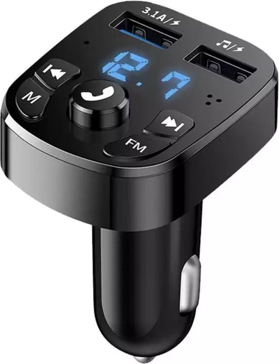 Draadloze FM Transmitter & auto lader - USB Oplader - Sigaretten Aansteker-Bluetooth... bol.com