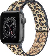 Horloge Band Geschikt voor Apple Watch 1-8 / SE (38/40/41 mm) Bandje Nylon Met Verstelbare Gesp - Pantergeel