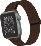 Nylon Bandje Geschikt voor Apple Watch 1-8 / SE (38/40/41 mm) Bandje Stof - Horloge Band Verstelbare Gesp Polsband Geschikt voor Apple Watch 1-8 / SE (38/40/41 mm) - Bruin