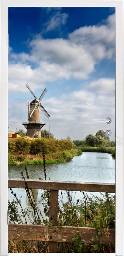 Deursticker Molen in Gorinchem - 80x205 cm - Deurposter