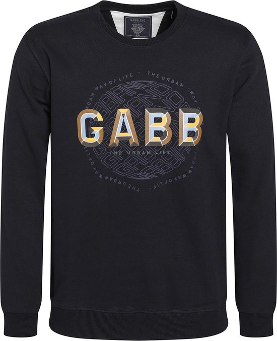 Gabbiano Trui Sweater Met Opdruk 773510 Navy Maat - L bol.com