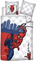 SpiderMan Dekbedovertrek, City - Eenpersoons - 140 x 200 cm - Katoen