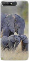 Coque arrière en Siliconen ADEL pour Huawei Y6 (2018) - Famille d'éléphants
