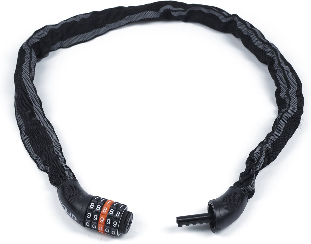 Antivol Vélo à Chaîne 110 Cm X 6 Mm - Cadenas à Combinaison 5 Chiffres, Housse Protectrice, Pour Vélo électrique Ou Moto - 6