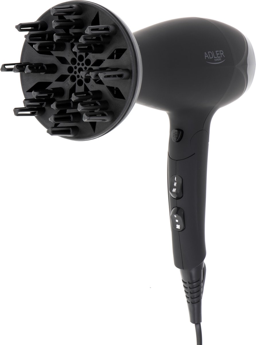 Adler AD 2267 Föhn - rubberen behuizing - 2100W + diffuser - afbeelding 2