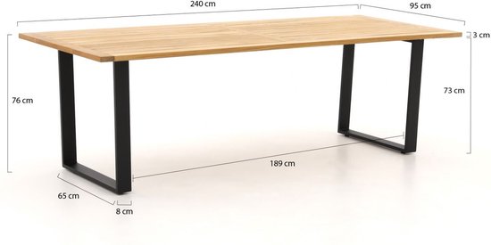 AppleBee Diningtafel Condor Teak 240 cm