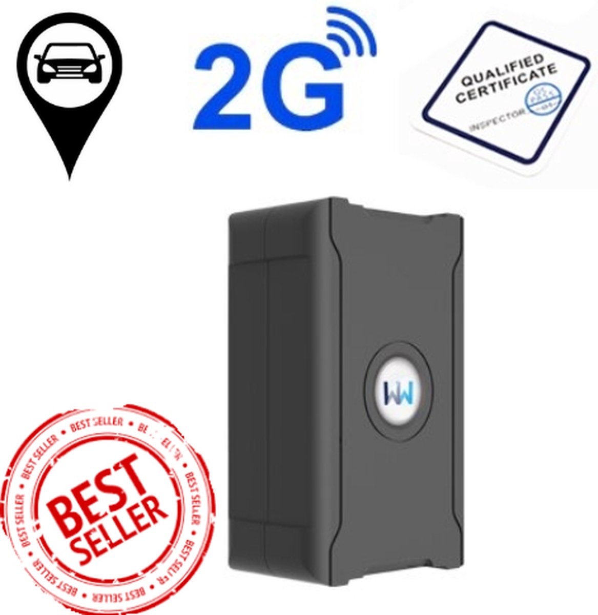 GPS Tracker Per Auto 2 Pack – Senza SIM E Senza Abbonamento, IP68, Compatibile IOS E Android, Batteria Fino A 360 Giorni