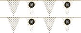 Haza Vlaggenlijn - 16 jaar - 2 ST - verjaardag versiering - leeftijd - vlaggetjes slinger - 6 m
