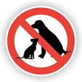 Honden niet toegestaan sticker.
