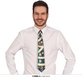 Stropdas Groen Kerstballen - 45 cm