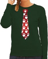 Bellatio Decorations stropdas Kersttrui/kerst sweater kerstmannen - dames XXL