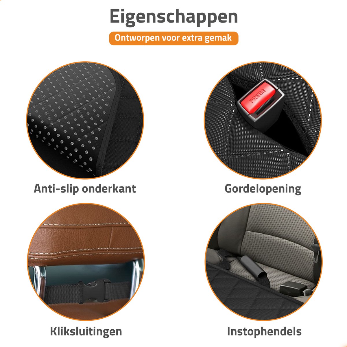 Autohoes Voor Honden SUV WOOLUCK® Hondendeken Voor De Achterbank, Waterdichte Waterdichte Hondenstoelhoes Met Harde Bodem