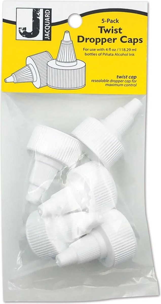 Jacquard Pinata twist dopjes - handige inkt doseerdoppen 5 stuks.