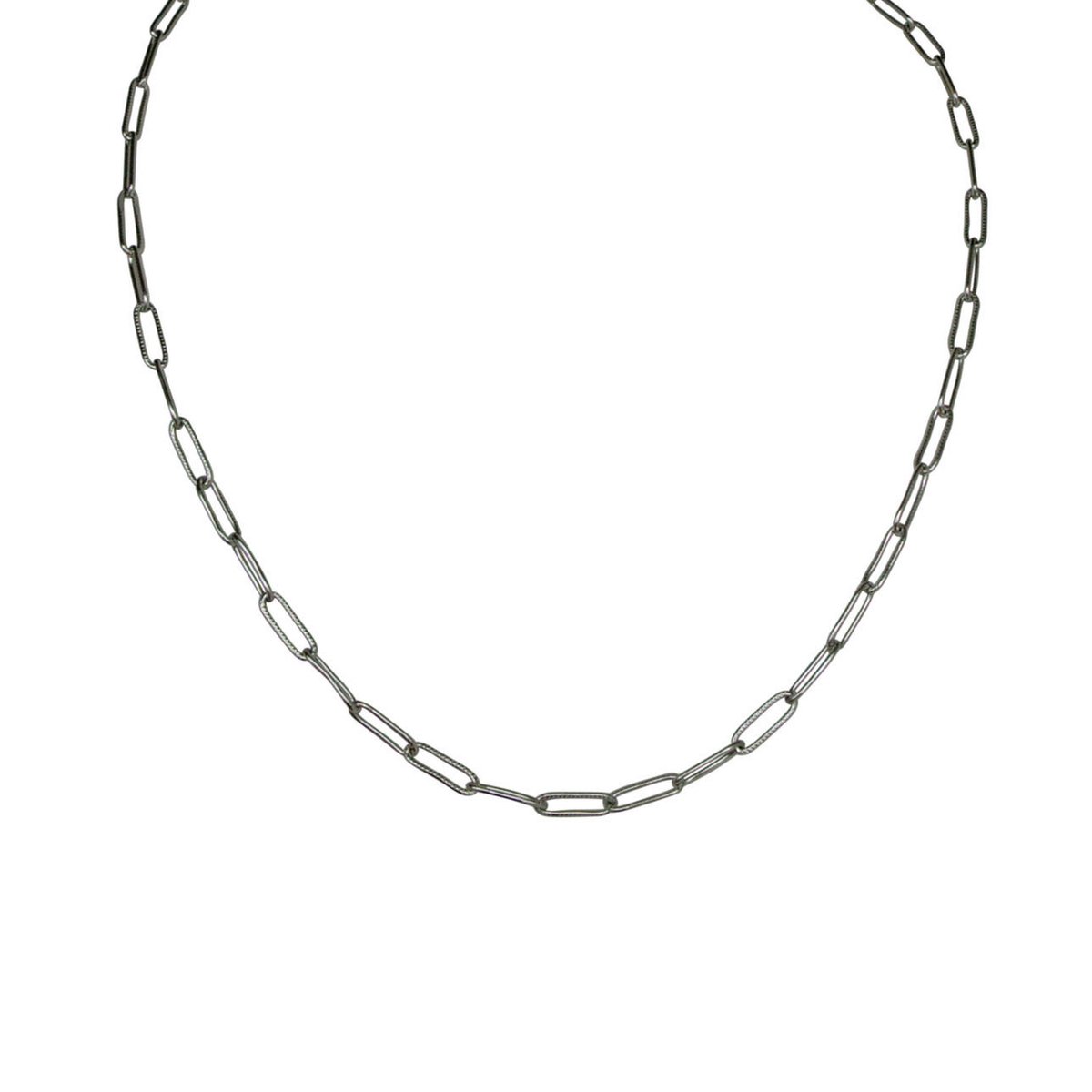 FlowJewels - schakelketting - staal - zilverkleurig