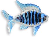 Glazen beeld - Blauwe vis - Murano stijl - 17,1 cm hoog
