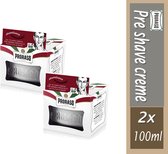 Proraso white Pre Shave Cream -2x  100 ml - Scheercreme- duo pack