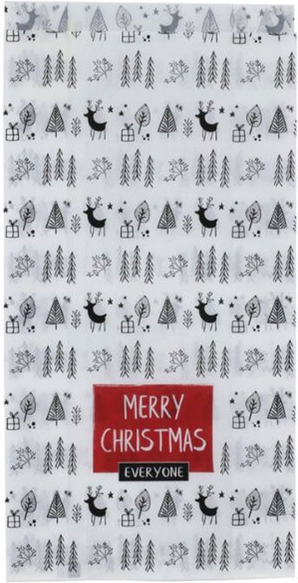 Papieren zakken - Kerst - 15x6,5x29cm - 1.000 st/ds.