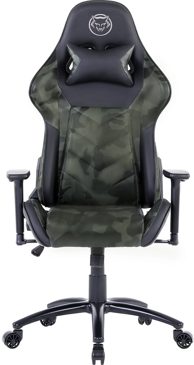 Qware Gaming - Chair - Extra Comfort - Alpha - Game Stoel - Raceseat - Gaming Stoel - Forest Green - Camouflage - Qware
