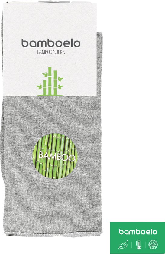 1 Paar Bamboe Sokken - Bamboelo Sock - Maat 43/46 - Grijs - Naadloze Sokken