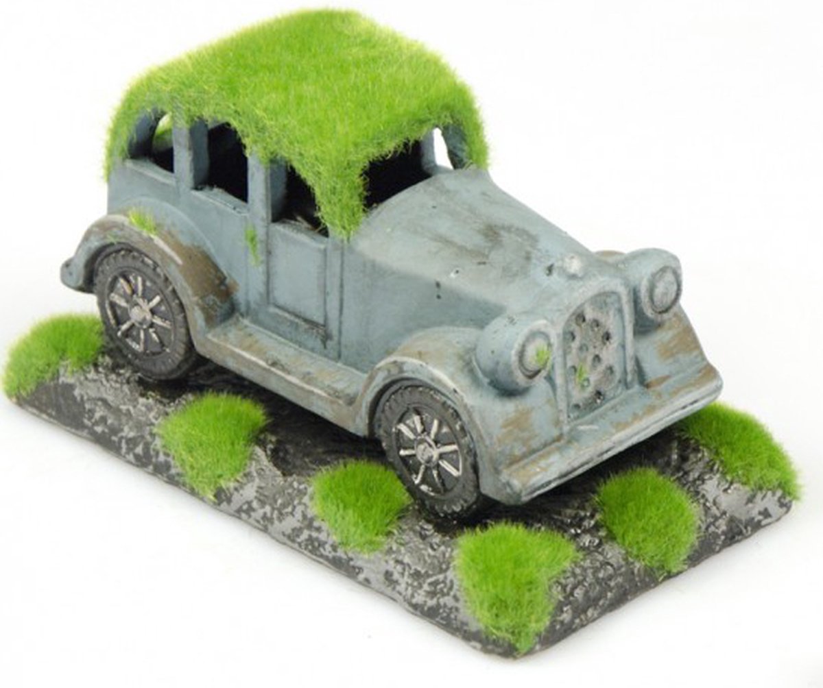 Voiture ornement aquarium - Voiture Décoration avec mousse v2 - 16x9x9cm