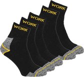Work | korte werksokken | zwart | maat 39-42 | voordeelpak 20 paar sokken