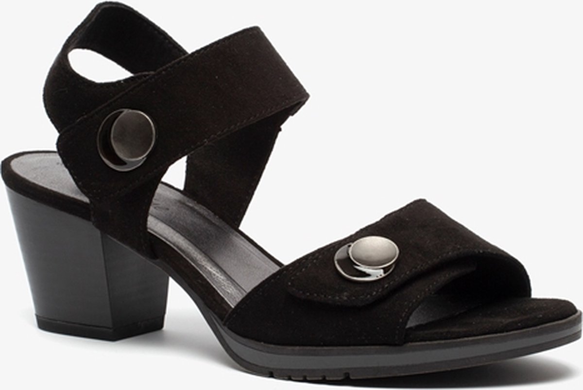 Softline dames sandalen met hak - Zwart - Maat 41