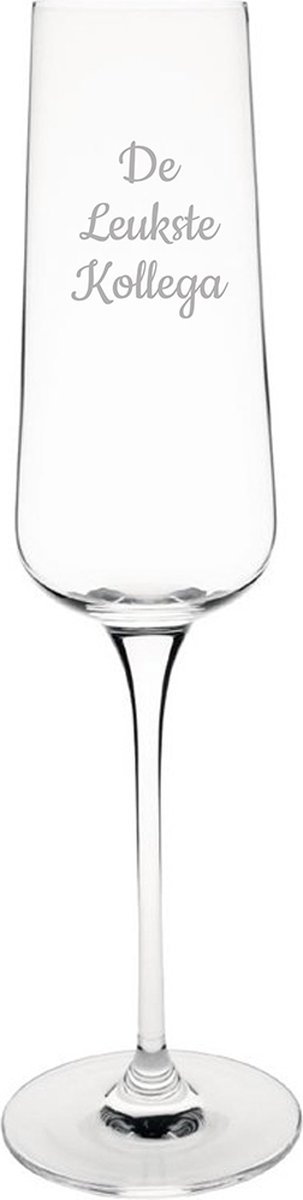 Gegraveerde Champagneglas 27cl De Leukste Kollega