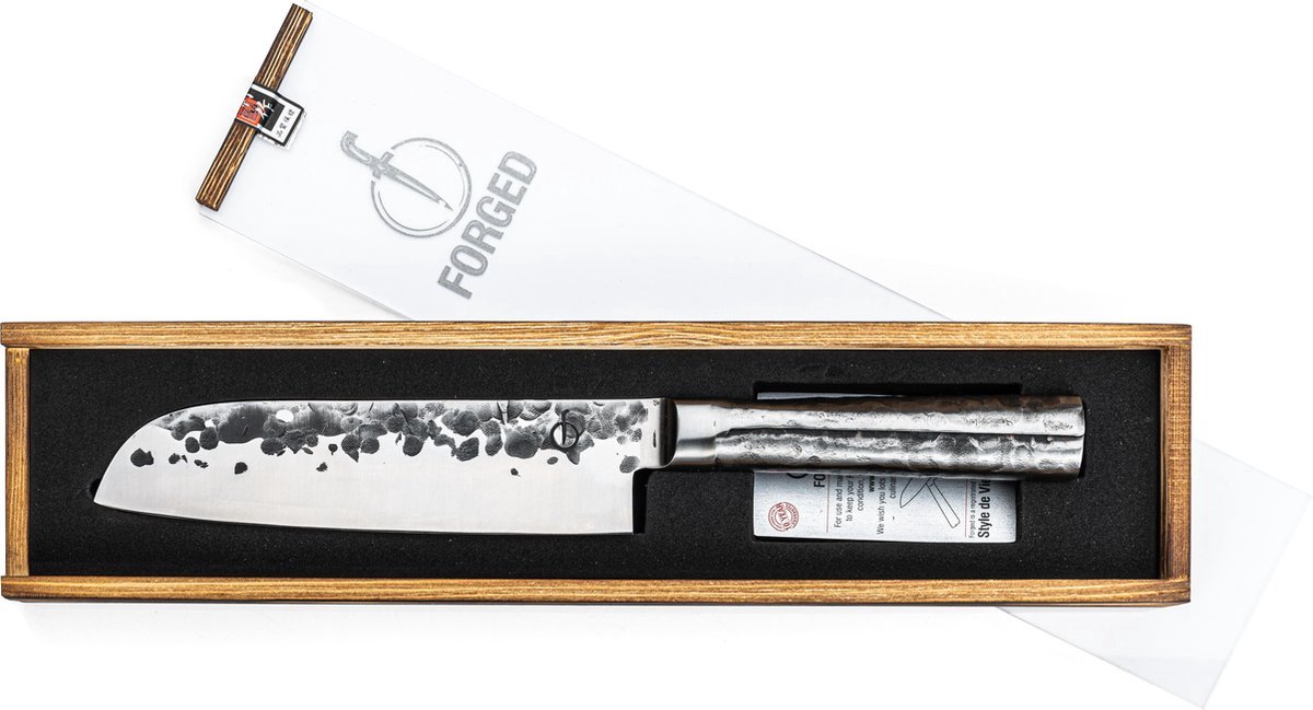 Forged Intense Santokumes 18cm - RVS - In Houten Giftbox