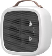 Bol.com Mini elektrische kachel - energie besparende retro design draagbare fan heater - 500W kachel voor de winter - Wit aanbieding