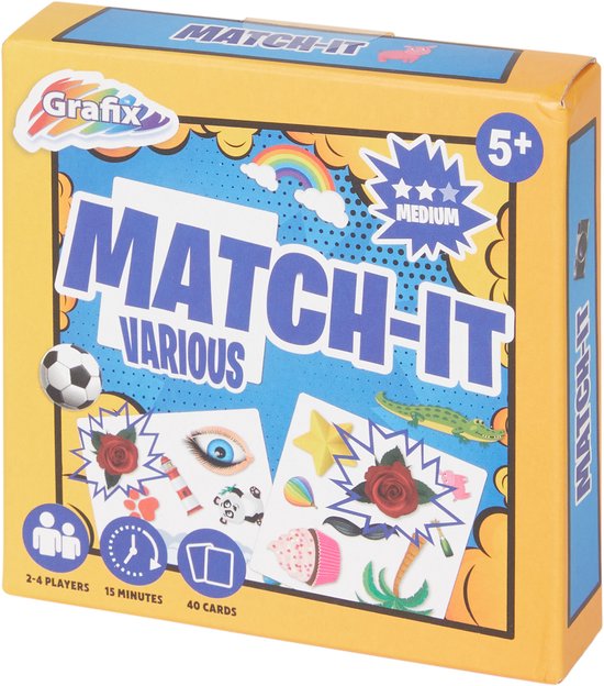 Afbeelding van het spel Grafix MATCH-IT VARIOUS kinderen kaartspel 5+