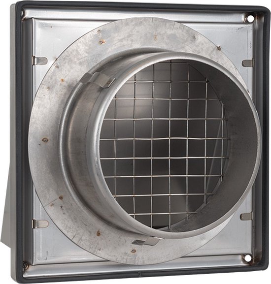 Nedco ventilatie RVS buitenrooster schuine kap diameter 150 mm zwart 62603001 Y24001562 | B2B Nedco ventilatie RVS buitenrooster schuine kap diameter 150 mm zwart 62603001 Y24001562 | B2B