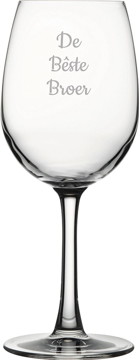 Gegraveerde witte wijnglas 36cl De Bêste Broer