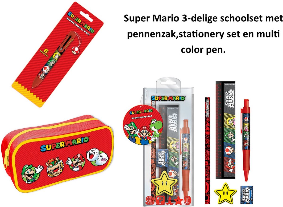 Nintendo Super Mario 30pc Stationery Set Kids Stationary 30 piece Activity  Pack