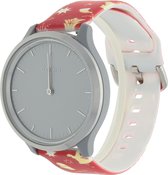 Bandje Voor Huawei Watch Print Sport Band - Kerst Rood (Veelkleurig) - Maat: 20mm - Horlogebandje, Armband