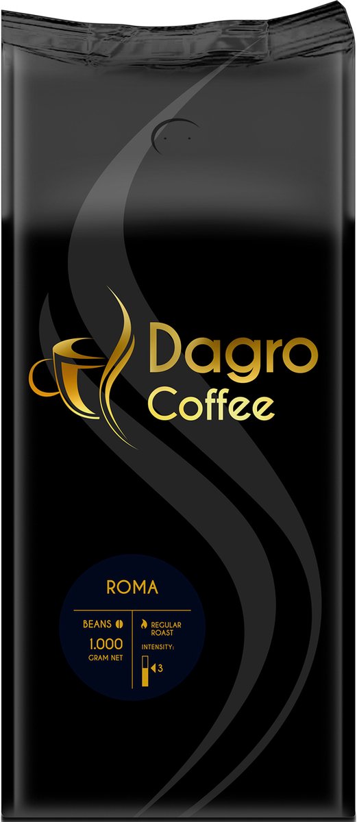 Dagro Coffee Roma 8 x 1 kilo Koffiebonen ( sterkte 3/5 )