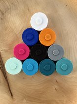 TasteDrops - aroma pod case houder - te gebruiken voor het opbergen van Air up pods - turquoise met logo - geschikt voor Air up drinkfles pods - magnetisch stapelbaar -