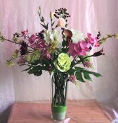 Bouquet multicolore de fleurs en soie / fleurs artificielles joyeuses / 70-75cm / intérieur de la maison / cadeau / bouquet de Noël