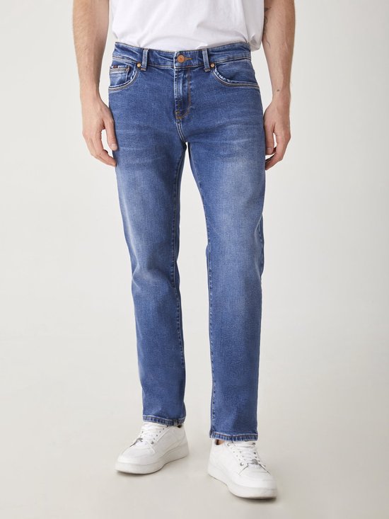 LTB Jeans Hollywood ZD Heren Straight Jean - Donkerblauw - Allon Safe Wash