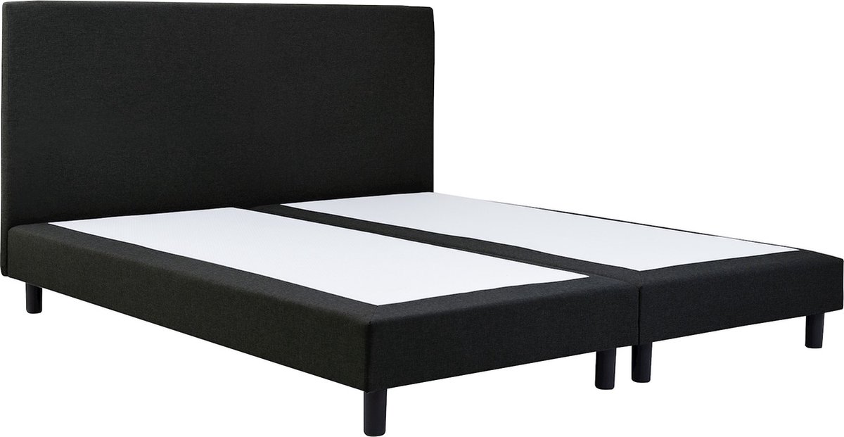 Beter Bed Basic Box Ambra vlak zonder matras 160 x 200 cm zwart