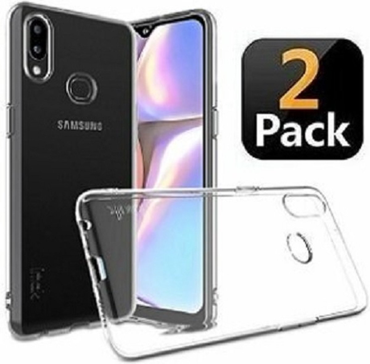 Samsung A10s Hoesje Siliconen TPU Transparant 2x