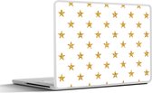Laptop sticker - 10.1 inch - Sterren - Glitter - Goud - Design - Kerst - 25x18cm - Laptopstickers - Laptop skin - Cover