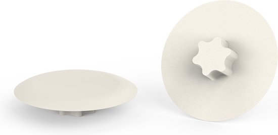 100 pièces - T30 / TX30 - Caches Premium pour vis Torx - Blanc crème RAL 9001