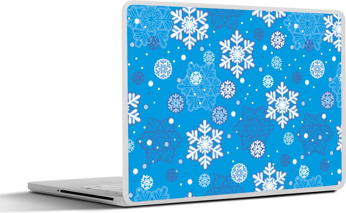 Laptop sticker - 15.6 inch - Sneeuwvlok - Winter - Kerst - Patronen - 36x27,5cm - Laptopstickers - Laptop skin - Cover - Kerst - Cadeau - Kerstcadeau voor mannen en voor vrouwen