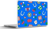 Laptop sticker - 17.3 inch - Patronen - Casino - Gokkast - Poker - 40x30cm - Laptopstickers - Laptop skin - Cover