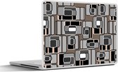 Laptop sticker - 13.3 inch - Patronen - Abstract - Skyline - 31x22,5cm - Laptopstickers - Laptop skin - Cover