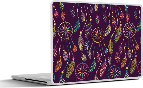 Sticker pour ordinateur portable - 13,3 pouces - Dromenvanger -rêves - Ressorts - Motifs - Arc-en-ciel - Boho