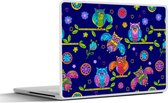 Laptop sticker - 11.6 inch - Patroon - Uil - Takken - 30x21cm - Laptopstickers - Laptop skin - Cover